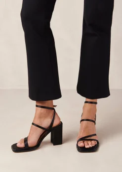 Alexa Silky Black Sandals
