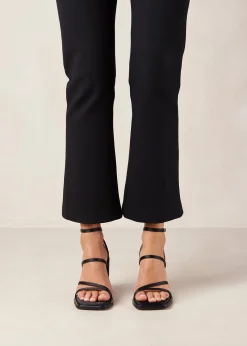 Alexa Silky Black Sandals