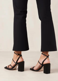 Alexa Silky Black Sandals