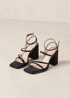 Alexa Silky Black Sandals