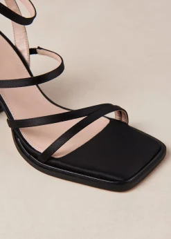 Alexa Silky Black Sandals