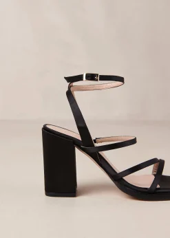 Alexa Silky Black Sandals
