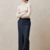 Angelina Herringbone Navy Skirt