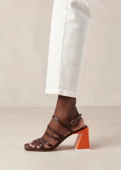 Aubrey Brown Leather Sandals
