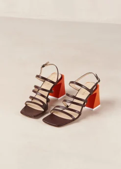 Aubrey Brown Leather Sandals