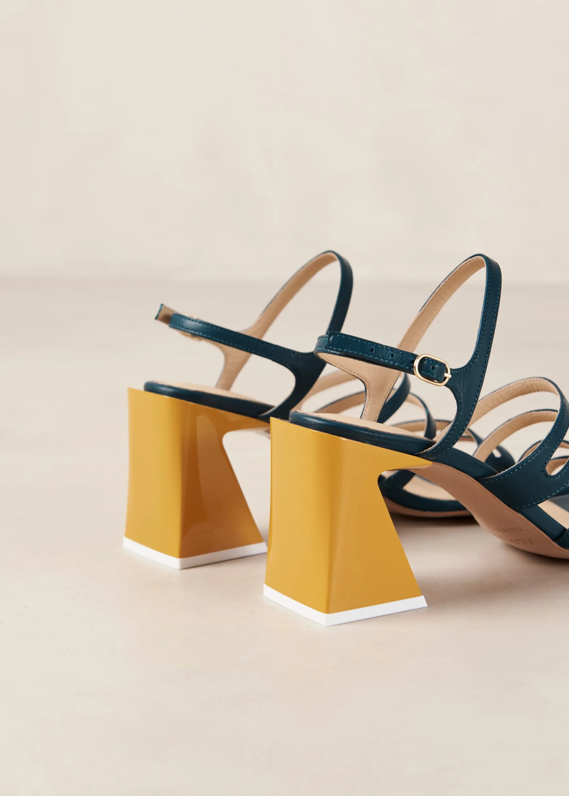 Aubrey Deep Blue Leather Sandals
