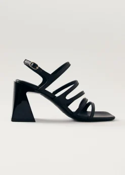 Aubrey Total Black Leather Sandals