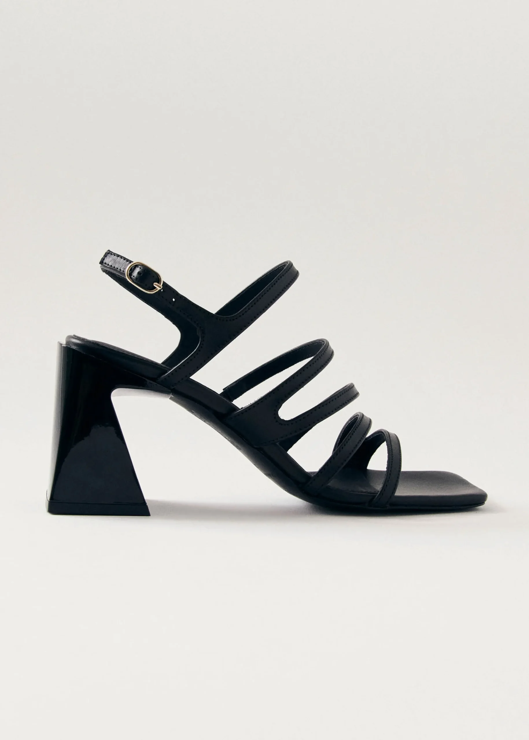 Aubrey Total Black Leather Sandals