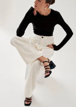 Aubrey Total Black Leather Sandals