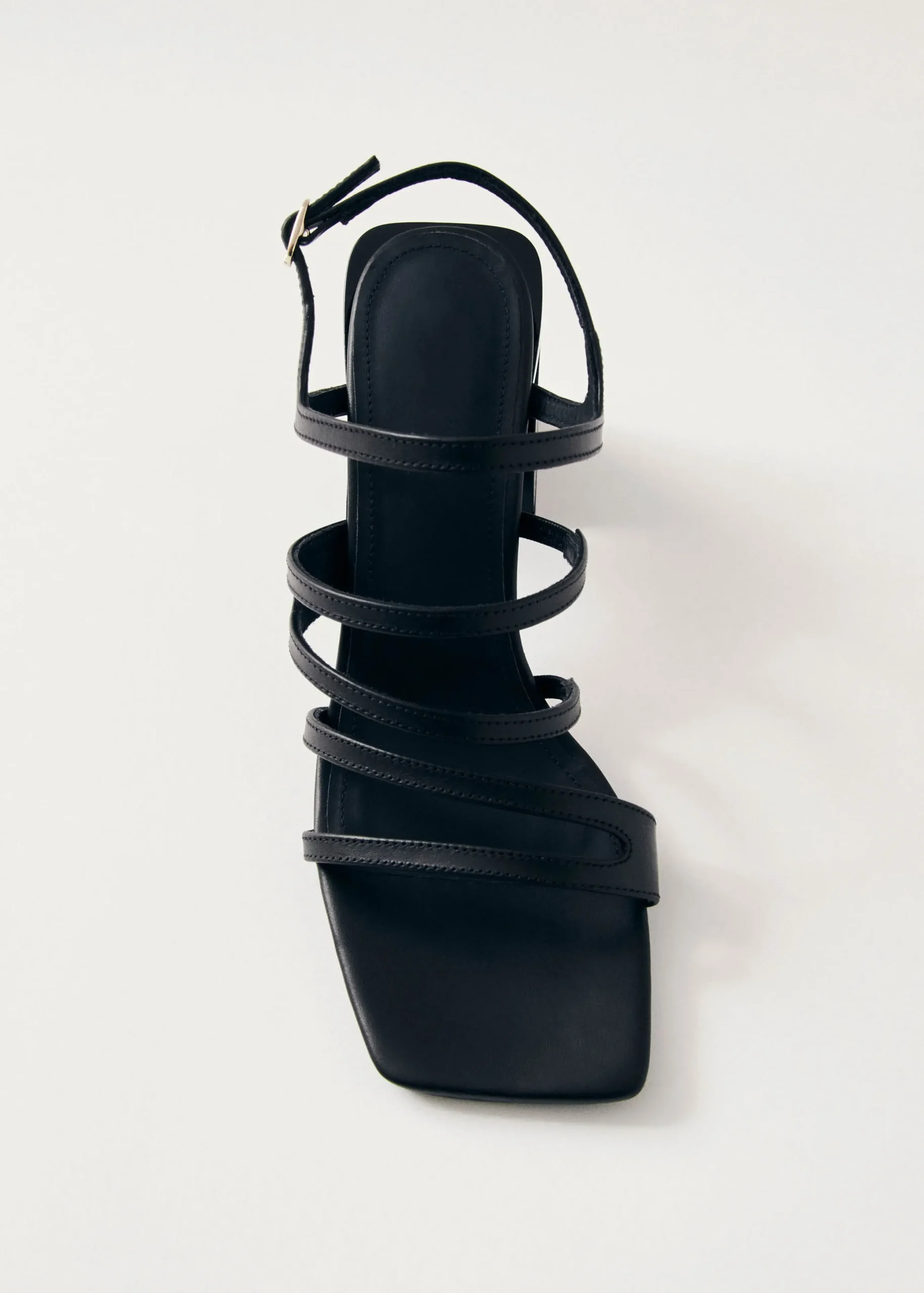 Aubrey Total Black Leather Sandals