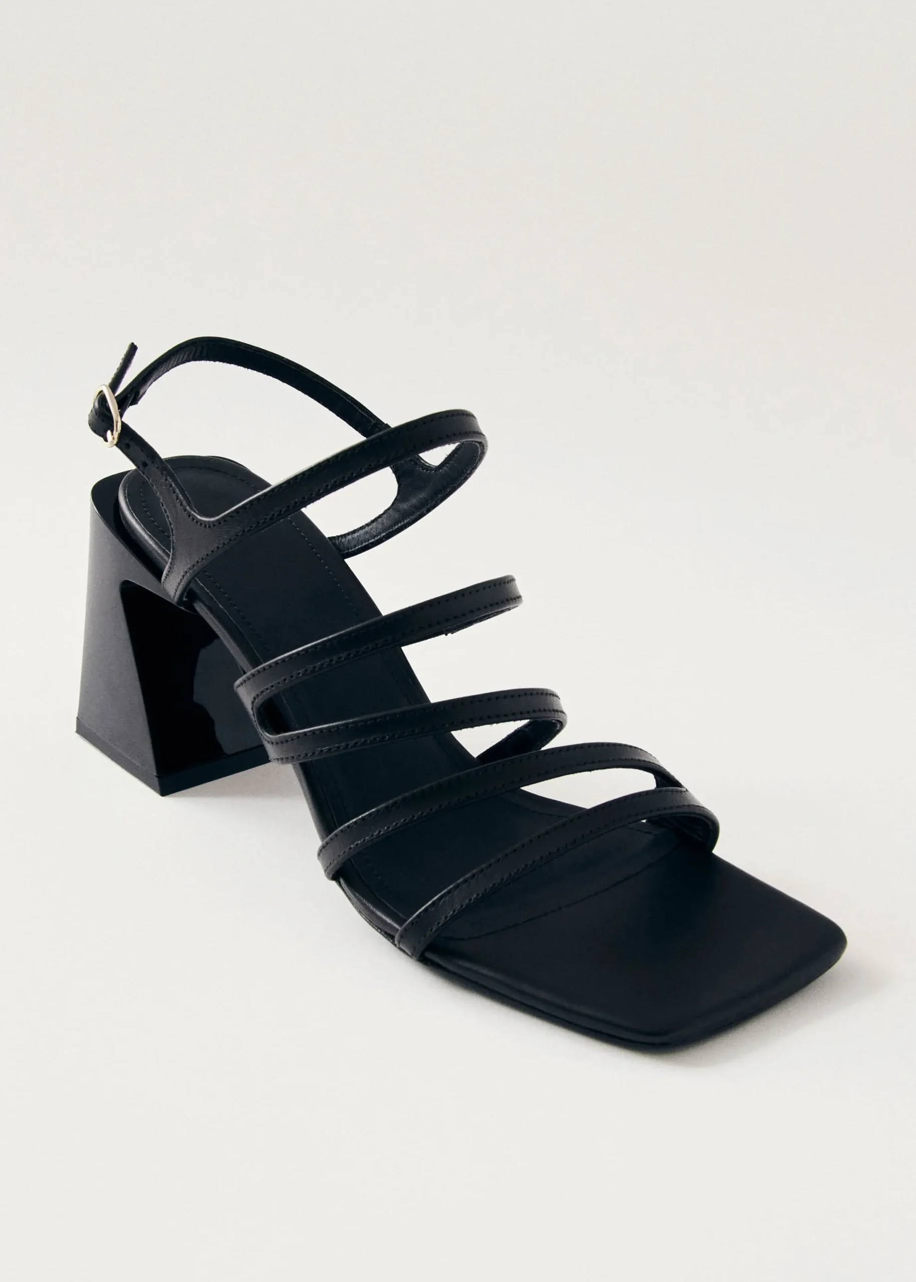 Aubrey Total Black Leather Sandals