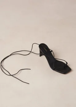 Bellini Black Leather Sandals