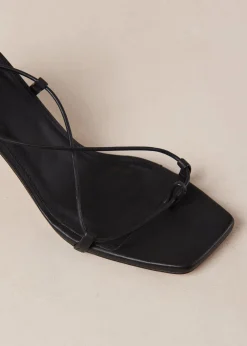 Bellini Black Leather Sandals