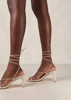 Bellini Cream Leather Sandals