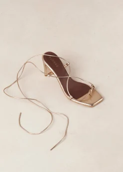 Bellini Gold Leather Sandals