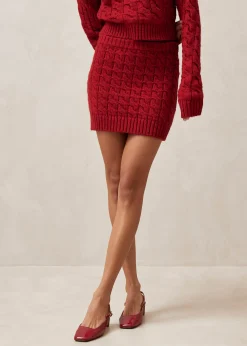 Blake Red Tricot Skirt