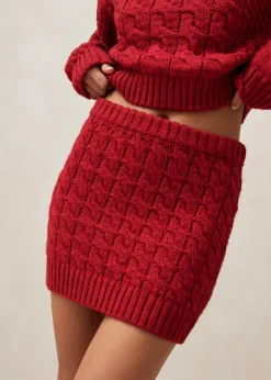 Blake Red Tricot Skirt