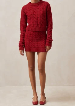 Blake Red Tricot Skirt