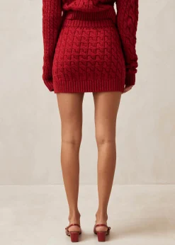 Blake Red Tricot Skirt