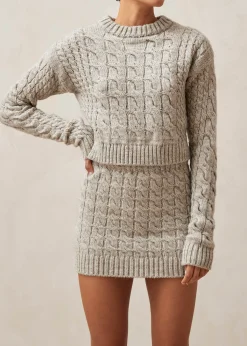 Blossom Gray Tricot Sweater