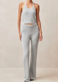 Briana Grey Tricot Top