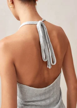 Briana Grey Tricot Top