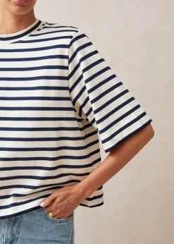 Capa Stripes Navy And White Tshirt
