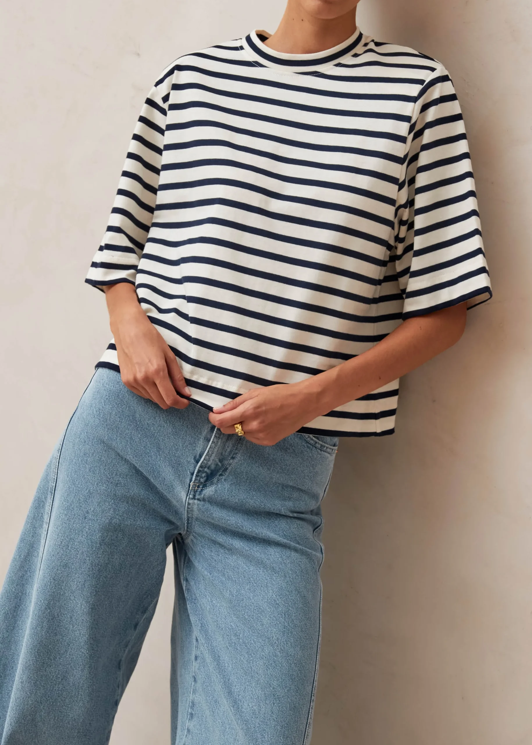 Capa Stripes Navy And White Tshirt