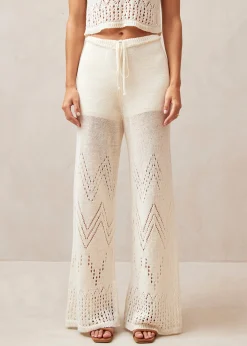 Capri Beige Tricot Pants