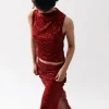 Carla Shimmer Red Tops