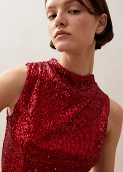 Carla Shimmer Red Tops