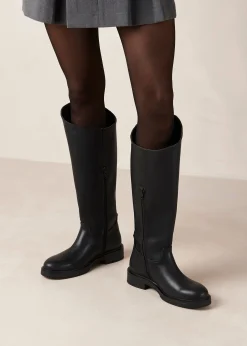 Carson Black Vegan Leather Boots