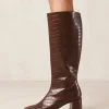 Chalk Alli Brown Vegan Leather Boots