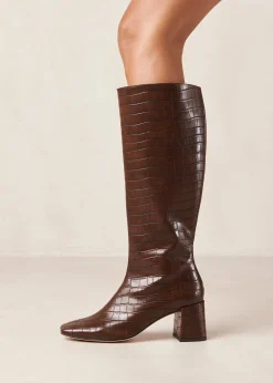 Chalk Alli Brown Vegan Leather Boots