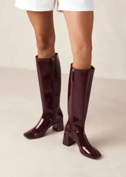 Chalk Onix Burgundy Vegan Leather Boots