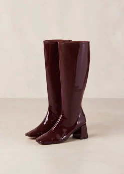 Chalk Onix Burgundy Vegan Leather Boots