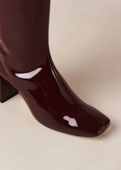 Chalk Onix Burgundy Vegan Leather Boots