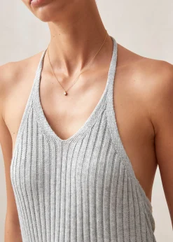 Cindy Grey Tricot Maxi Dress