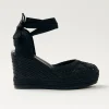 Cordelia Crochet Black Espadrilles
