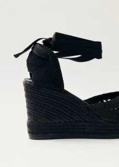 Cordelia Crochet Black Espadrilles
