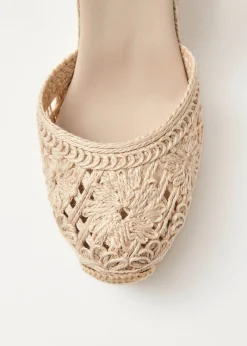 Cordelia Crochet Cream Espadrilles