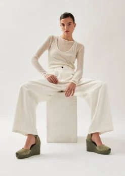 Cordelia Suede Green Leather Espadrilles