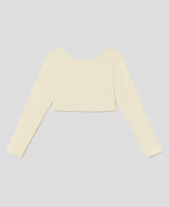 Core Crop Top Long Sleeve Avorio