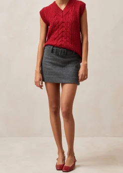 Cosy Red Tricot Vest