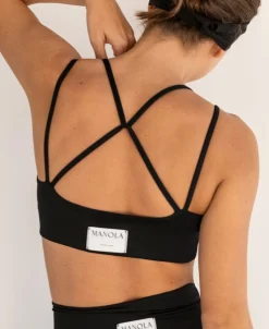 Crossed Back Top Black