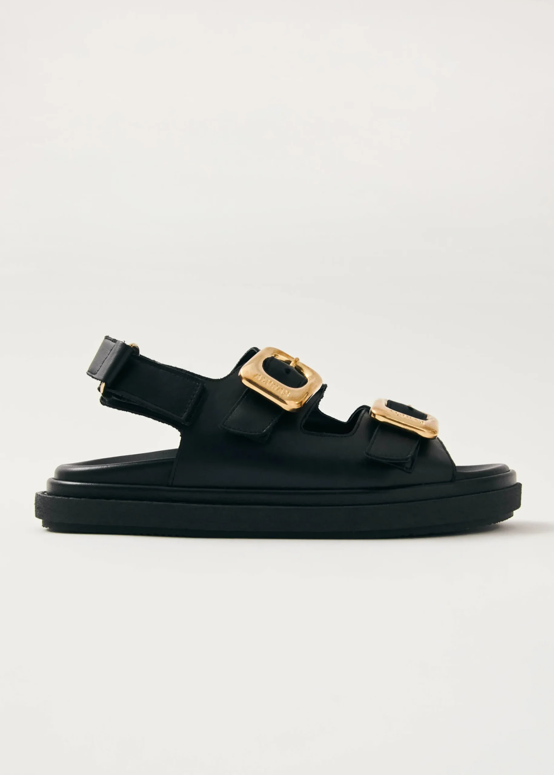 Daria Black Leather Sandals