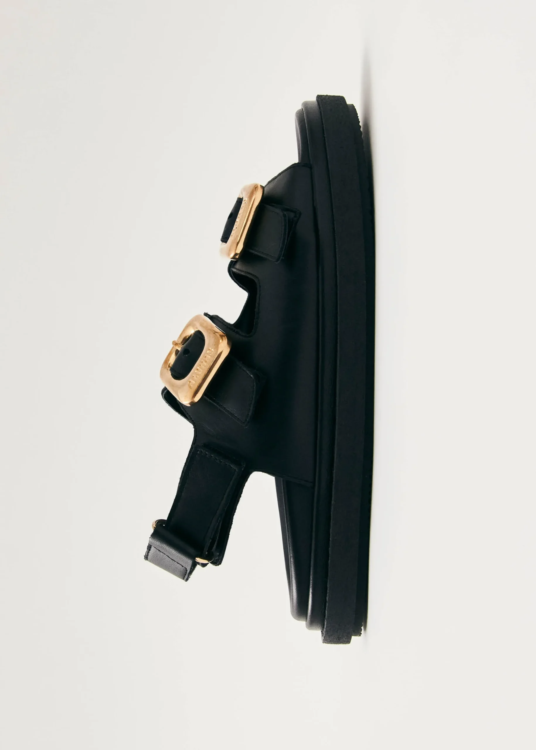 Daria Black Leather Sandals