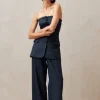 Deva Herringbone Navy Vest