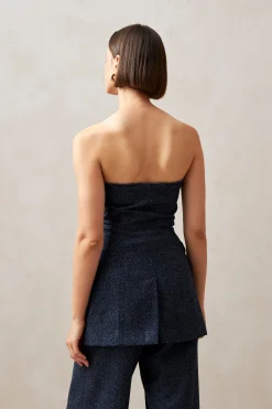 Deva Herringbone Navy Vest