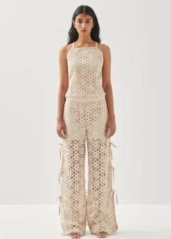 Dibun Lace Cream Trousers